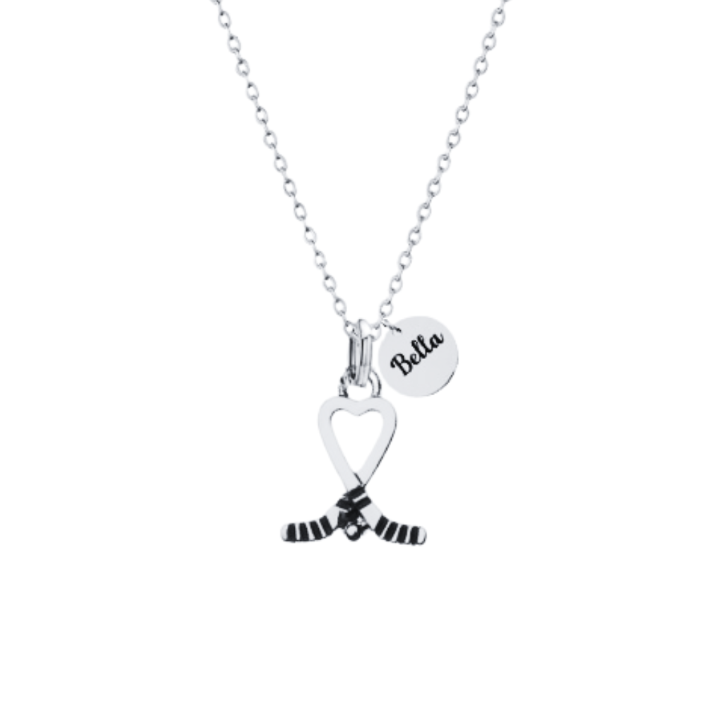 Personalized Engraved Ice Hockey Necklace - Pick Charm