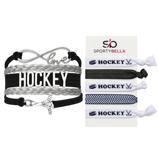 Infinity Girls Hockey Charm Bracelet