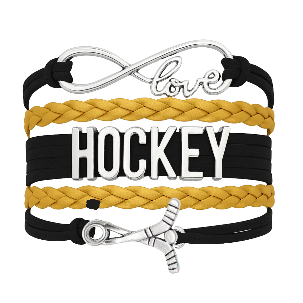 Girls Ice Hockey Infinity Bracelet - Pick Colors