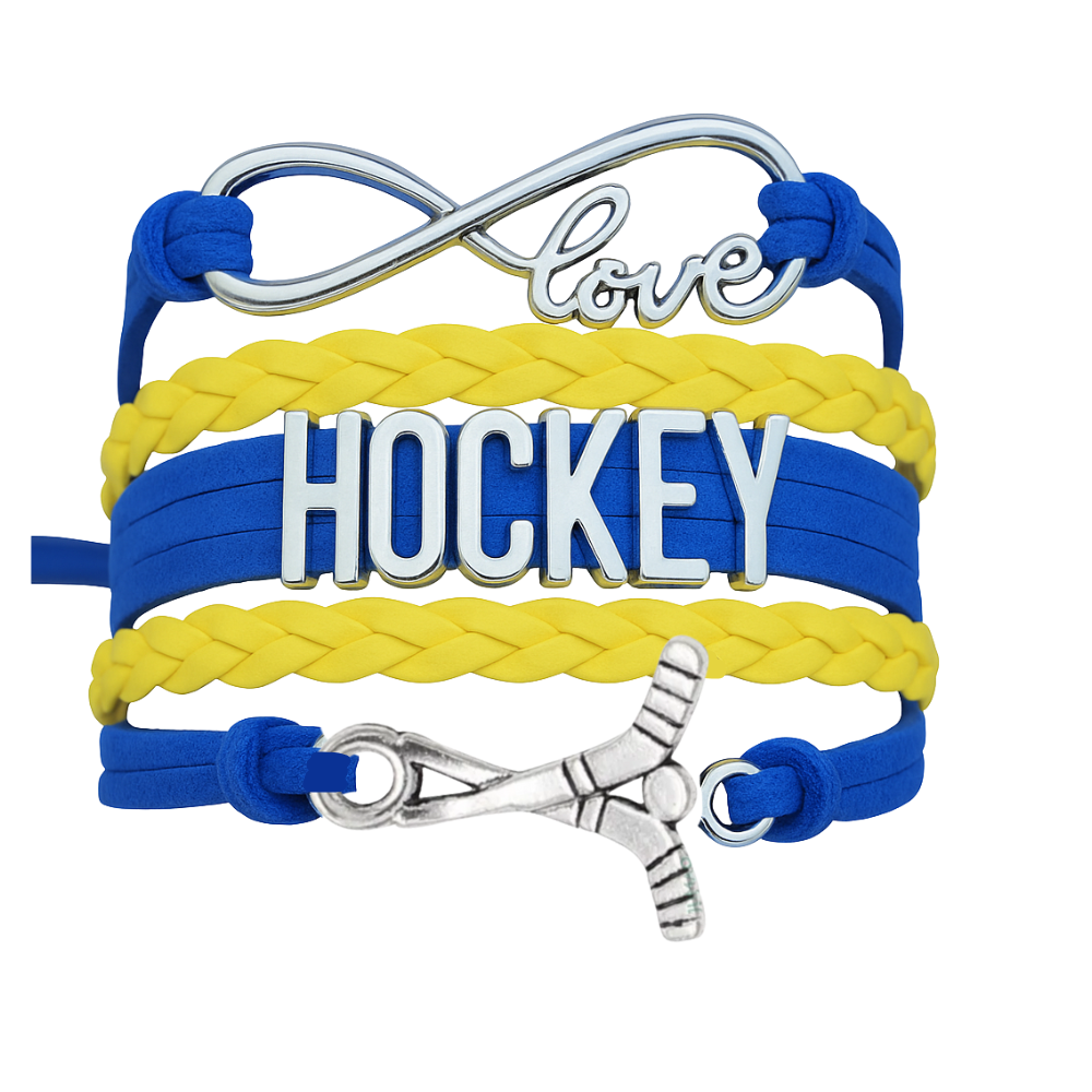 Girls Ice Hockey Infinity Bracelet - Pick Colors