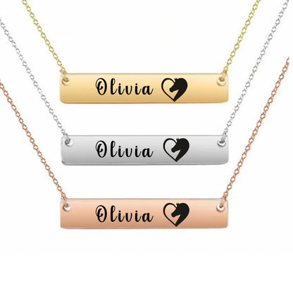 personalized horse necklace
