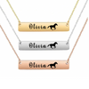 Personalized Horse Bar Necklace