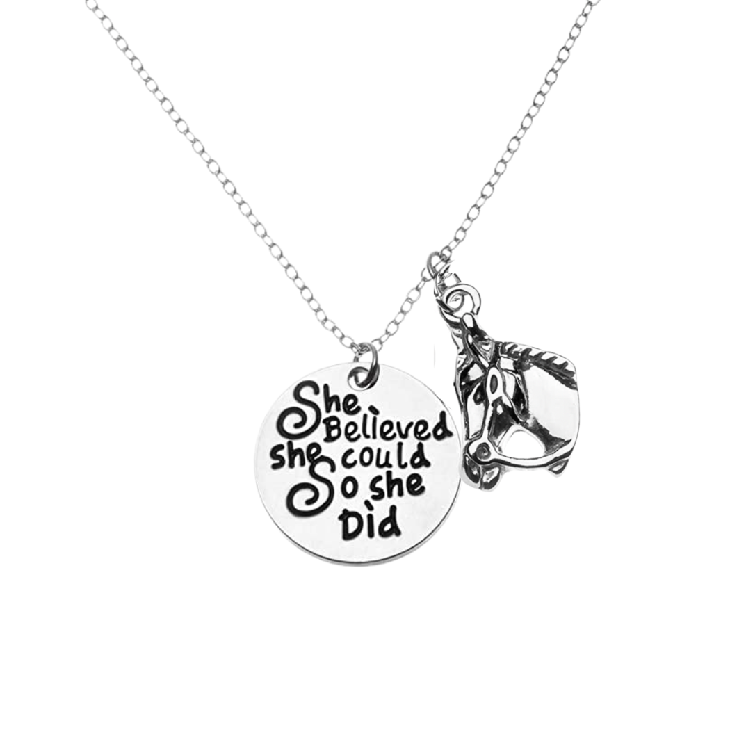 Horse Necklace - Motivational Phrases