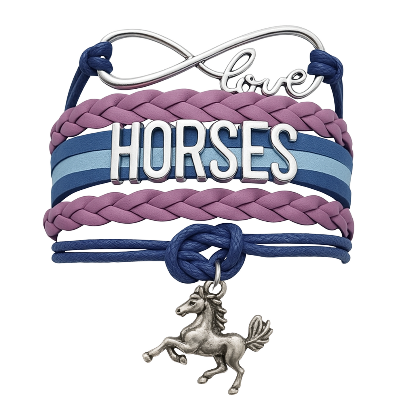 Horse Infinity Charm Bracelet - Pick Charm