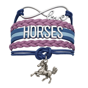 Horse Infinity Charm Bracelet - Pick Charm