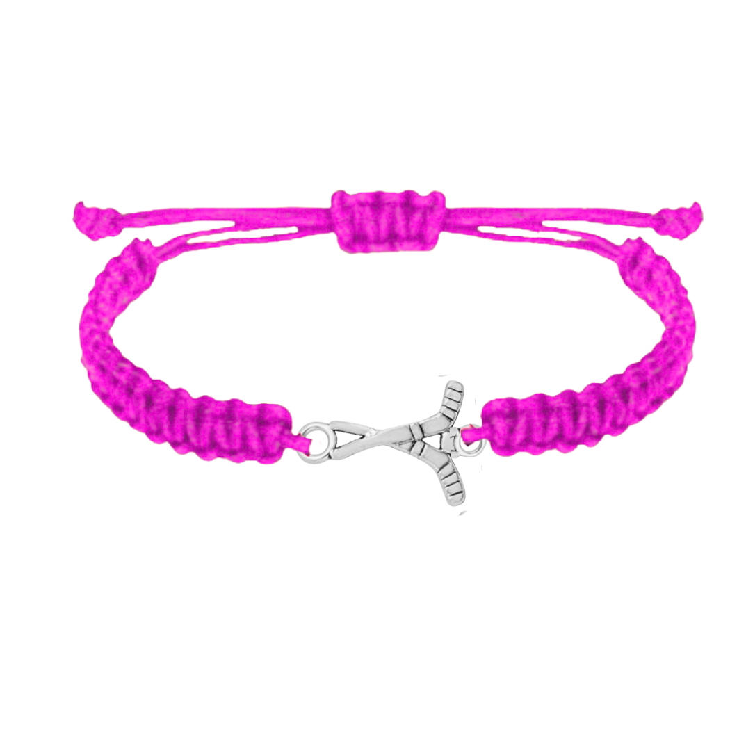 hot pink Ice Hockey Bracelet