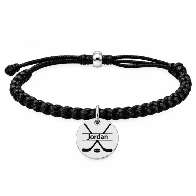 Personalized Ice Hockey Rope Bracelet
