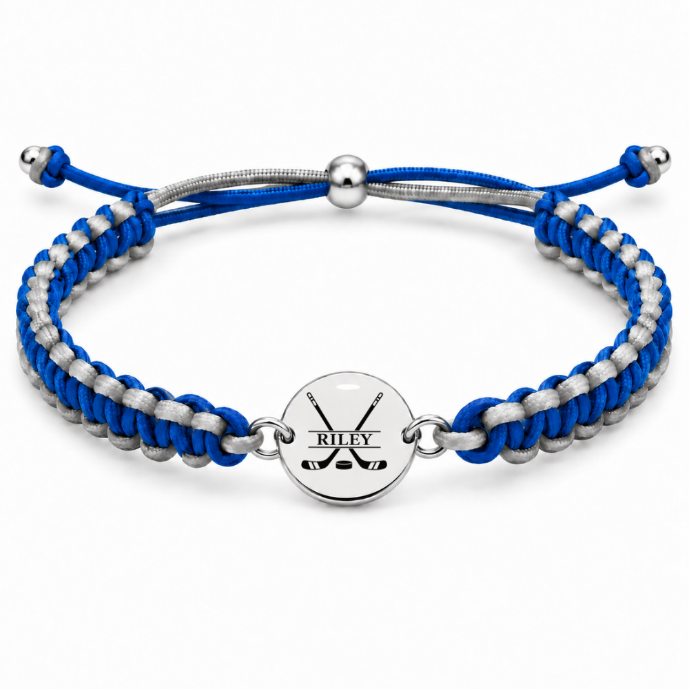 Personalized Multi Color Ice Hockey Stick Bracelet