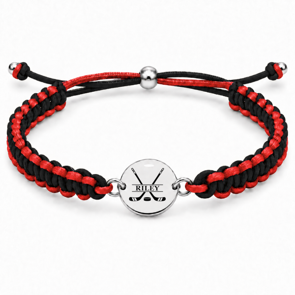 Personalized Multi Color Ice Hockey Stick Bracelet