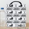 Ice hockey gift bag featuring hockey skates and sticks, perfect for wrapping birthday gifts and giveaways.