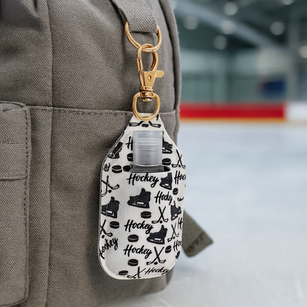 Ice Hockey Clip On Hand Sanitizer Holder