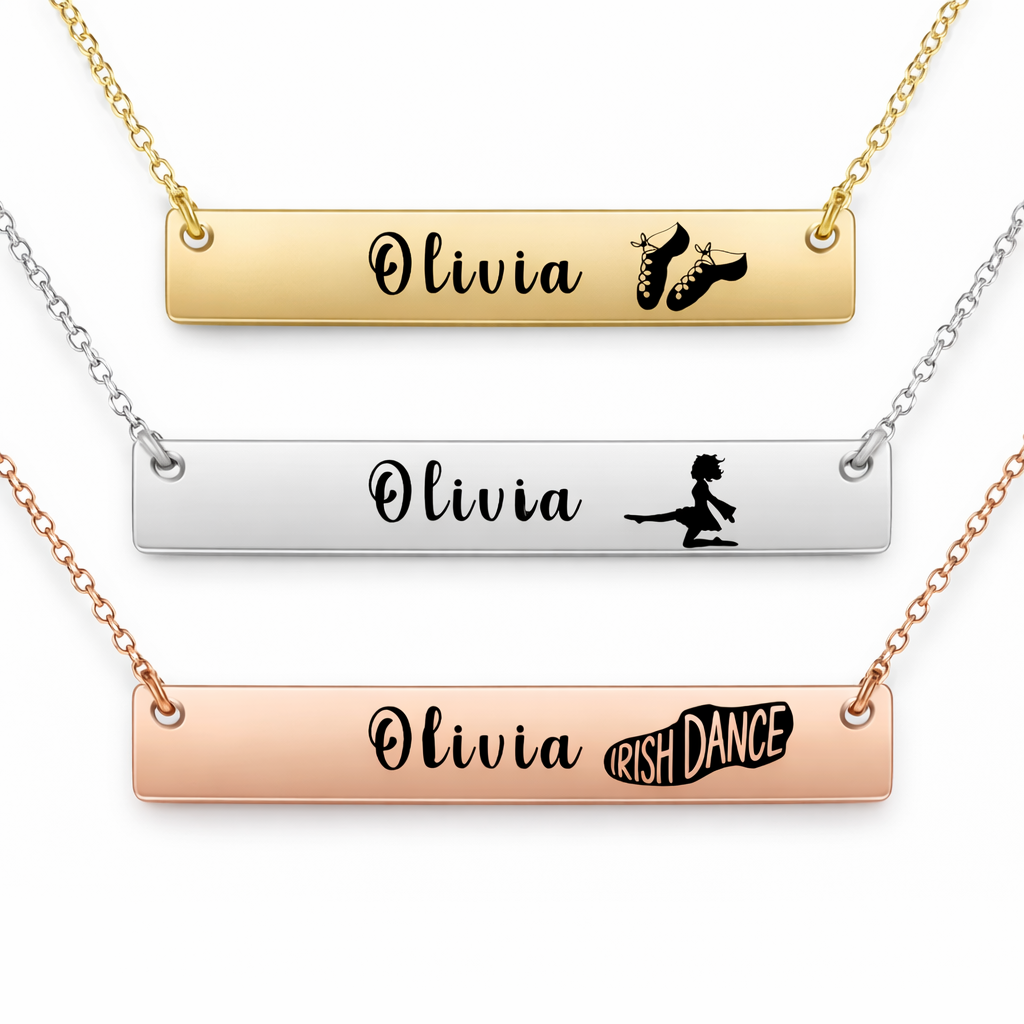 Personalized Irish Dance Bar Necklace