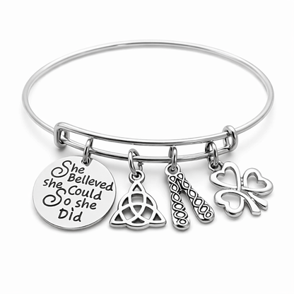 Irish Dance Bangle Charm Bracelet