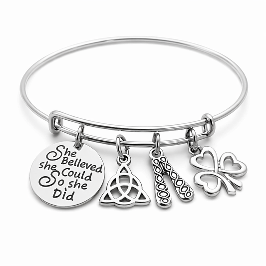 Irish Dance Bangle Charm Bracelet