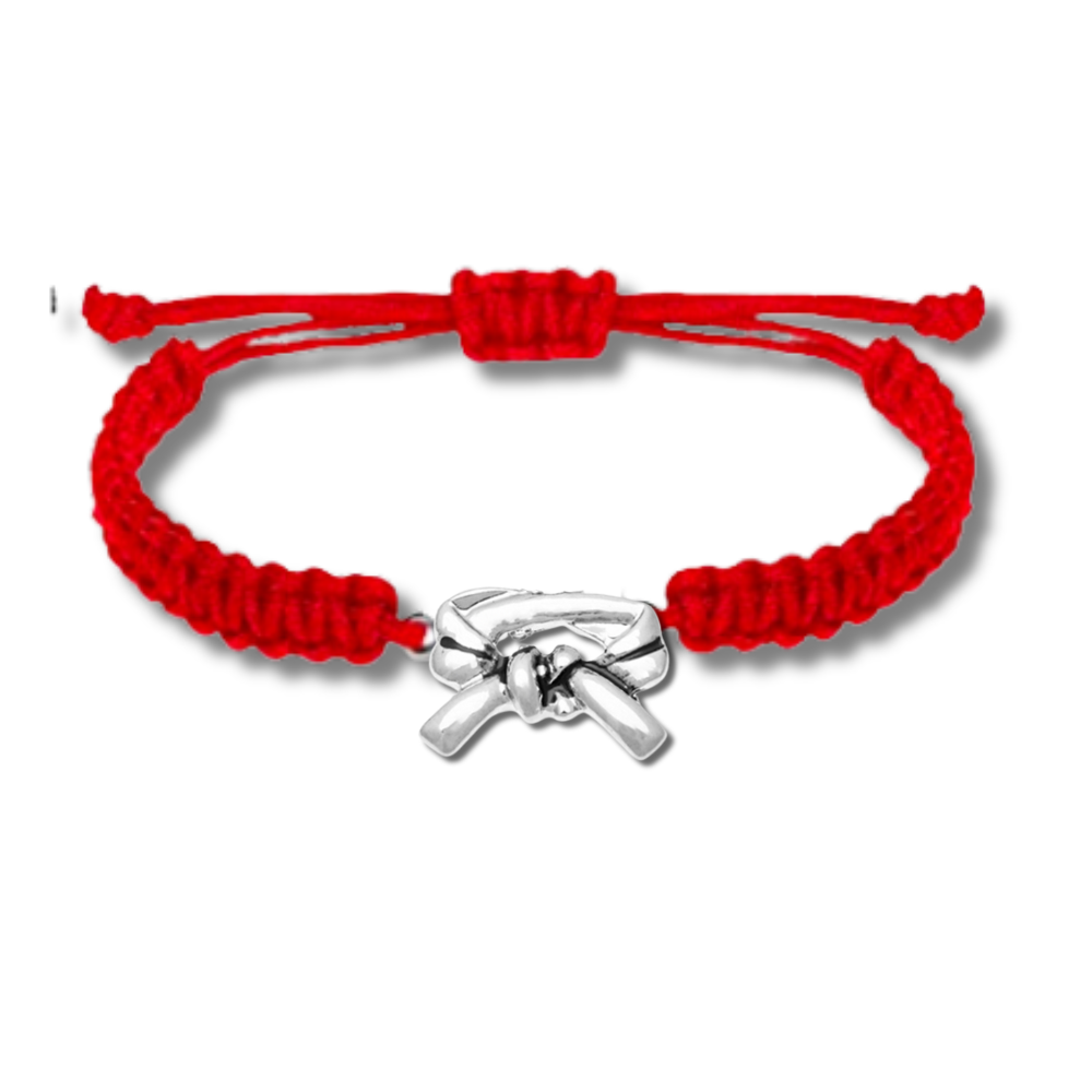 red karate belt bracelet