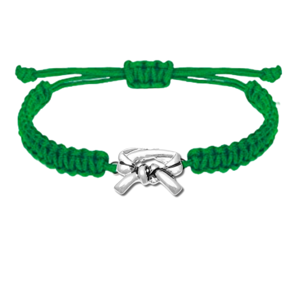green karate belt bracelet