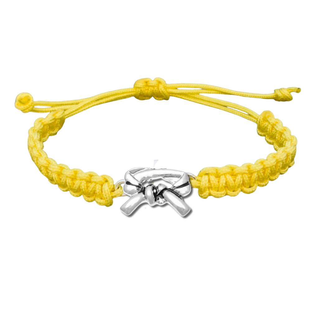 yellow karate belt bracelet