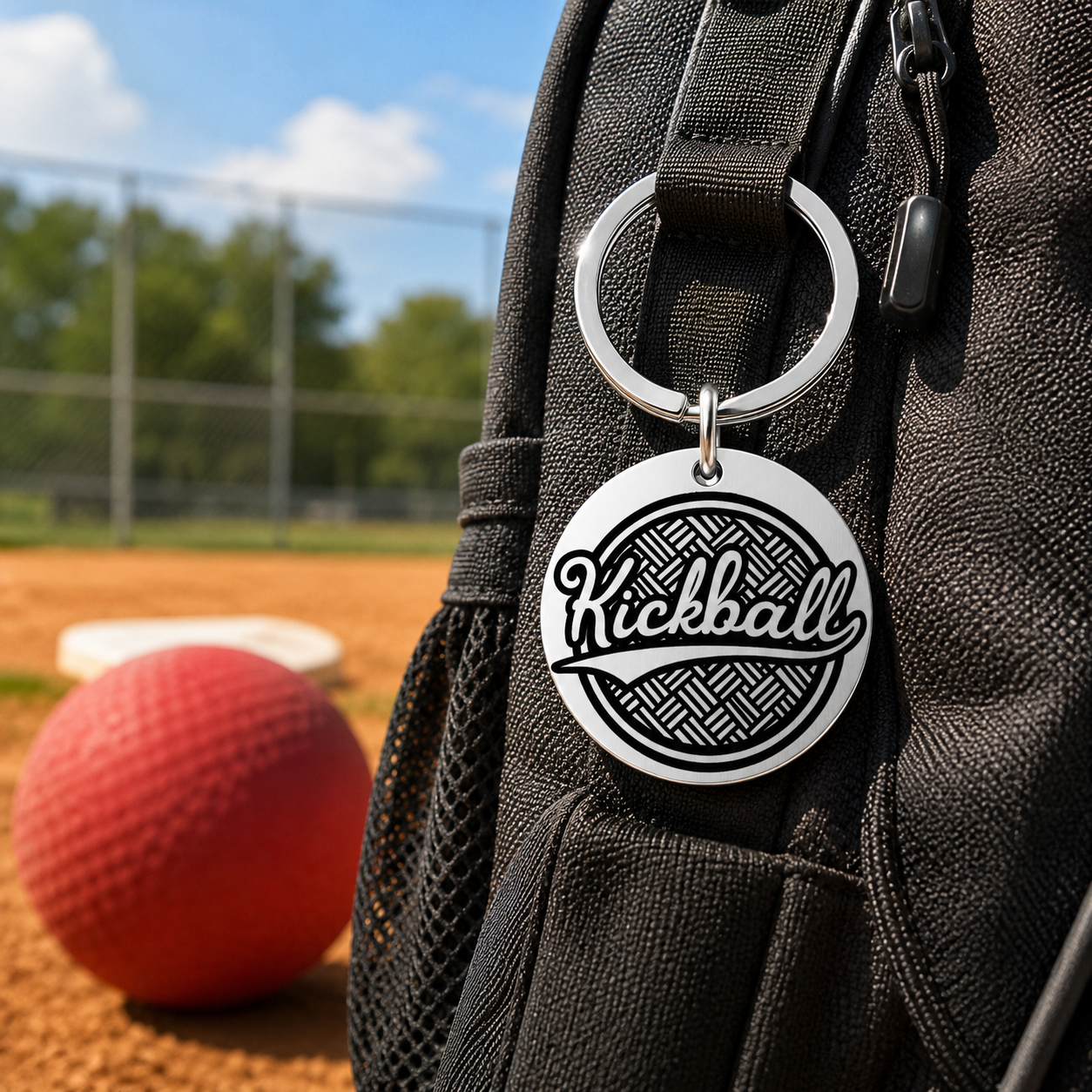 Kickball Keychain