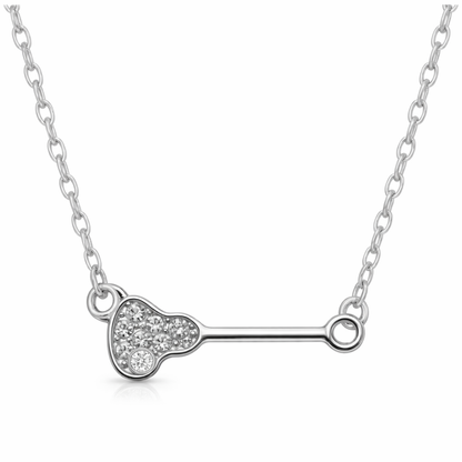 Lacrosse Stick CZ Necklace - Pick Color