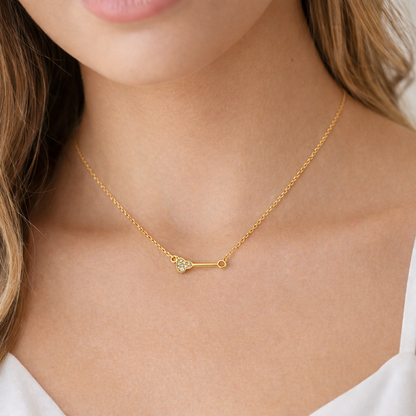 Lacrosse Stick CZ Necklace - Pick Color