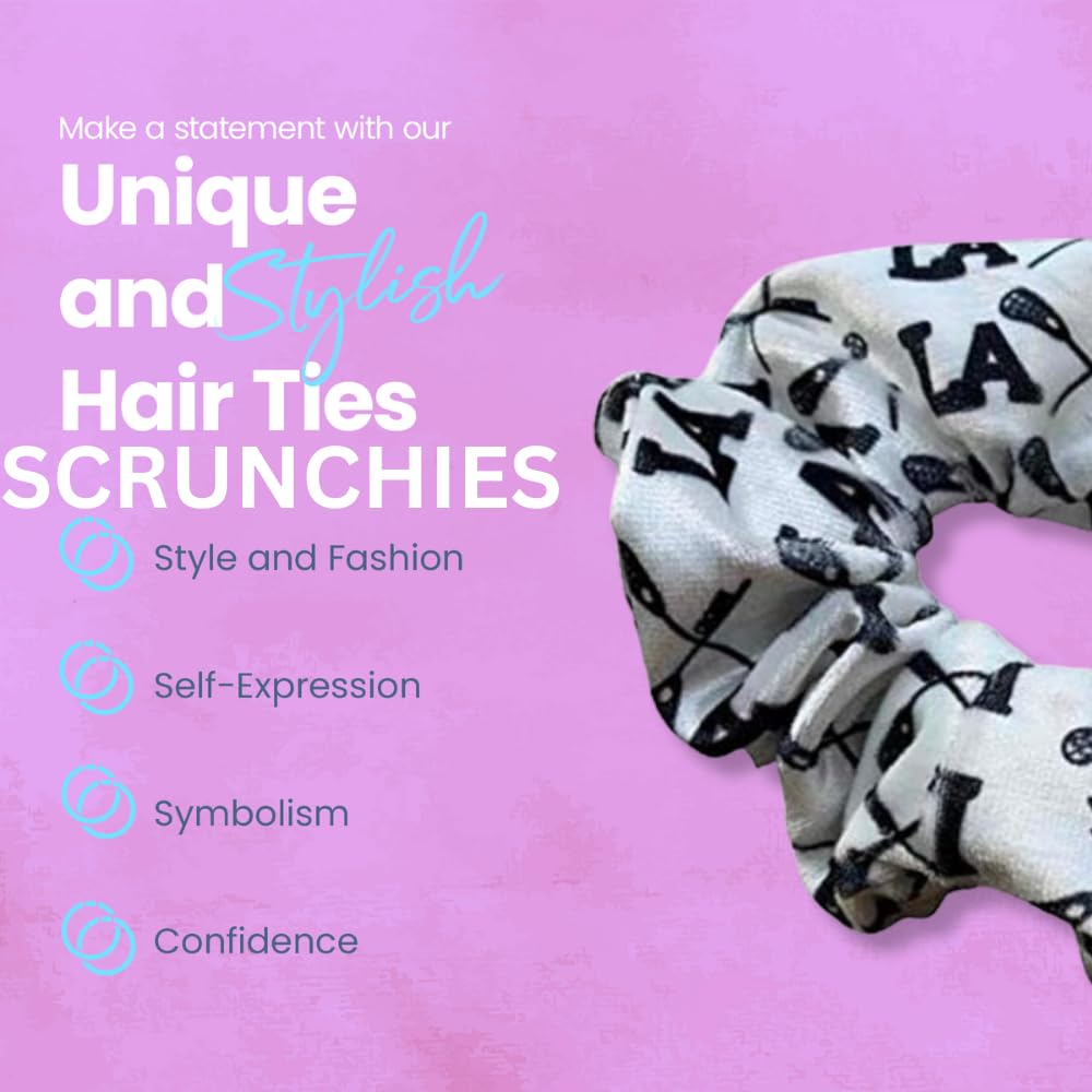 Lacrosse Premium Velvet Scrunchie 2pc Set