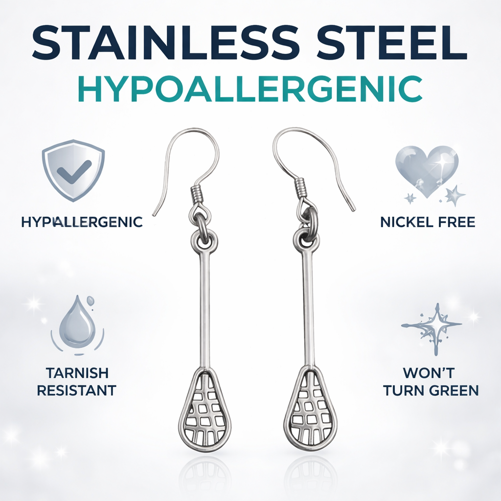 Girls Lacrosse Stick Earrings