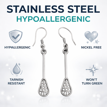 Girls Lacrosse Stick Earrings