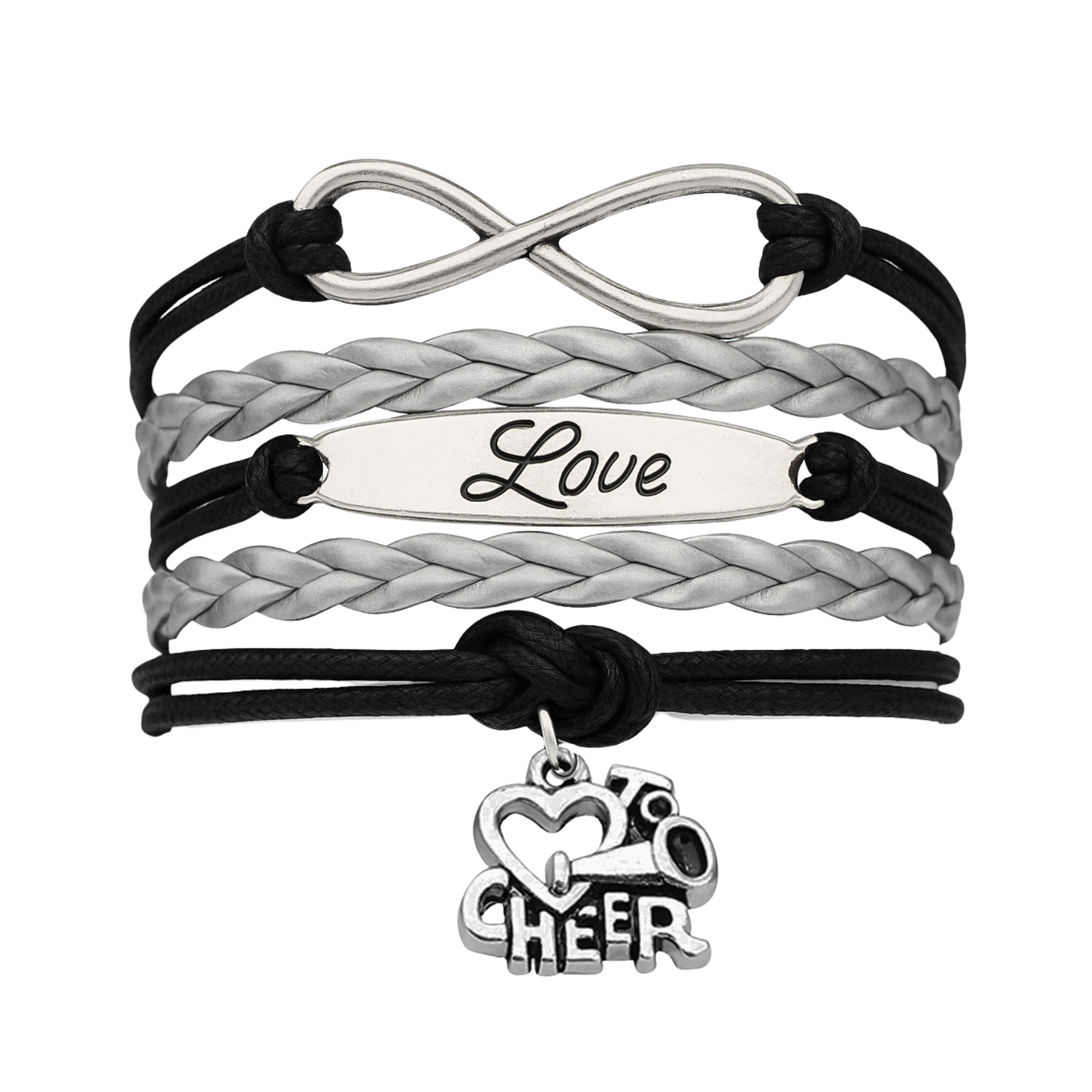 Girls Cheer Love Infinity Bracelet