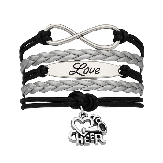 Girls Cheer Love Infinity Bracelet