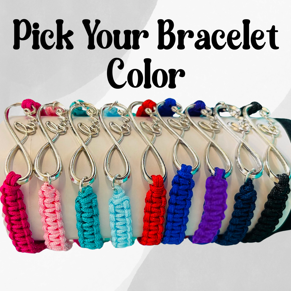 Skating Love Infinity Rope Bracelet - Pick Color & Charm