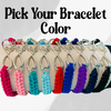 Pick your bracelet color chart showing multiple adjustable rope bracelet options for field hockey charms