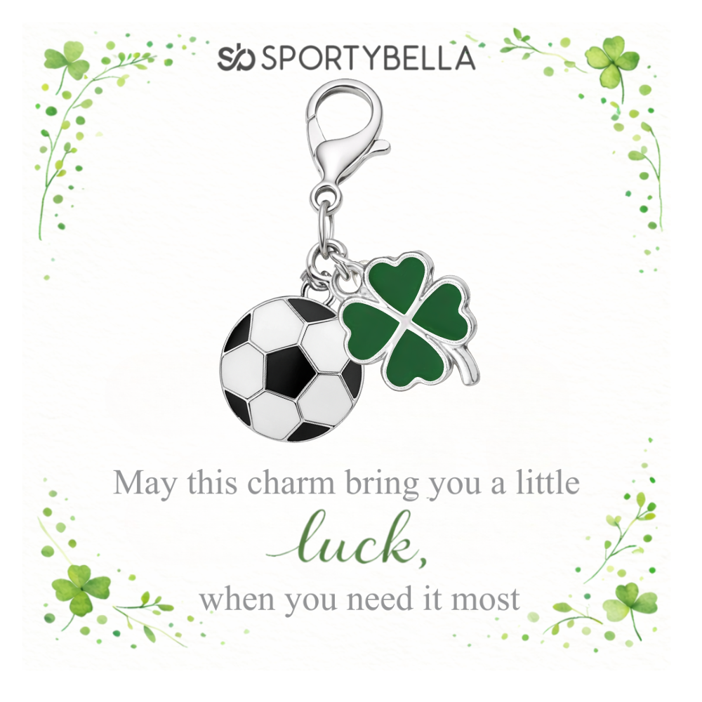 Sports Four Leaf Clover Lucky Clip on Charm