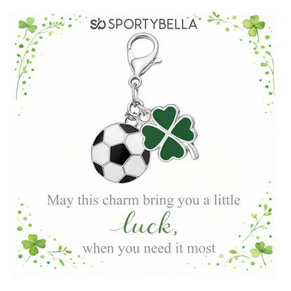 Sports Four Leaf Clover Lucky Clip on Charm