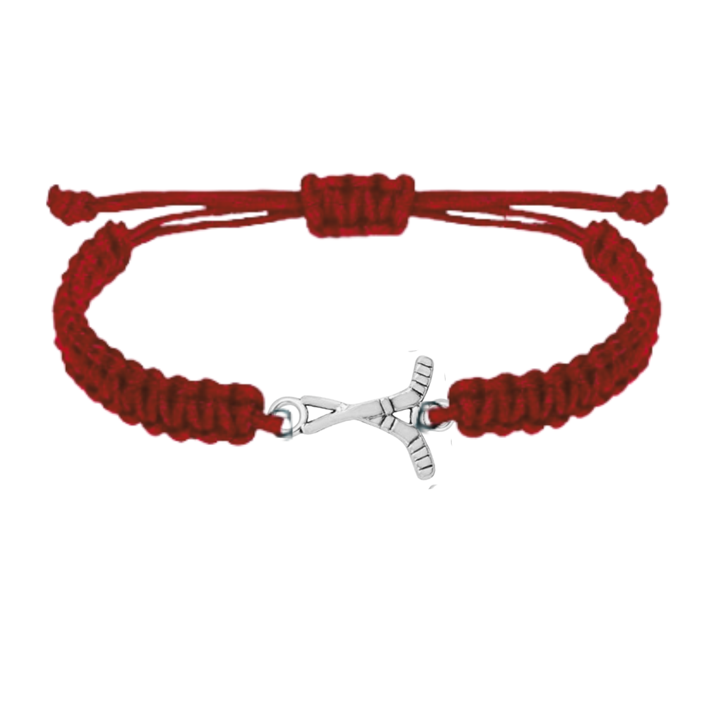 maroon  Ice Hockey Bracelet