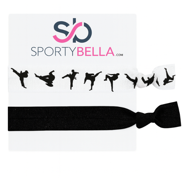 Martial Arts, Karate, Kickboxing, Taekwondo No Crease Hair Ties- Pick Color
