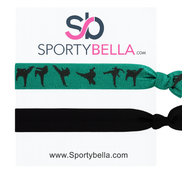Martial Arts, Karate, Kickboxing, Taekwondo No Crease Hair Ties- Pick Color