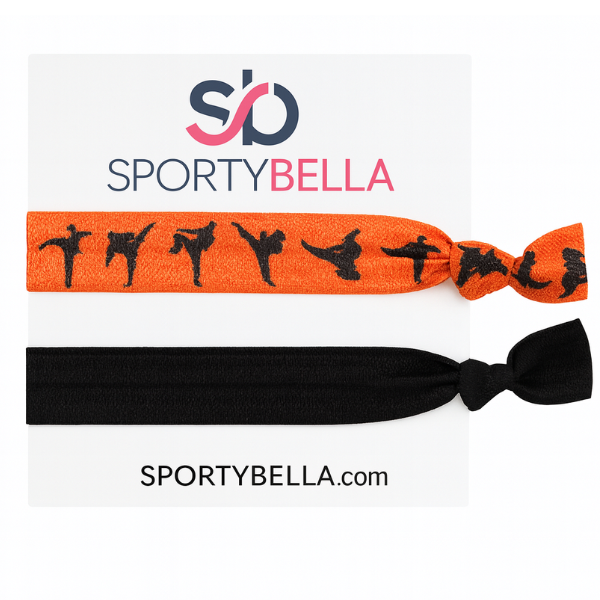 Martial Arts, Karate, Kickboxing, Taekwondo No Crease Hair Ties- Pick Color