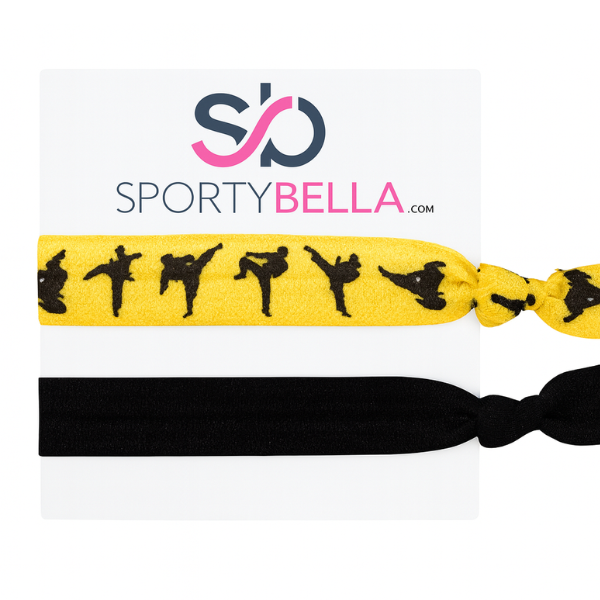 Martial Arts, Karate, Kickboxing, Taekwondo No Crease Hair Ties- Pick Color