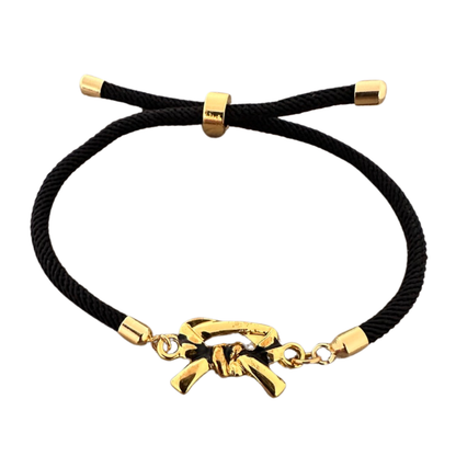 Martial Arts Belt Twisted Cord Slider Bracelet