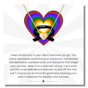 Martial Arts Heart Initial Necklace