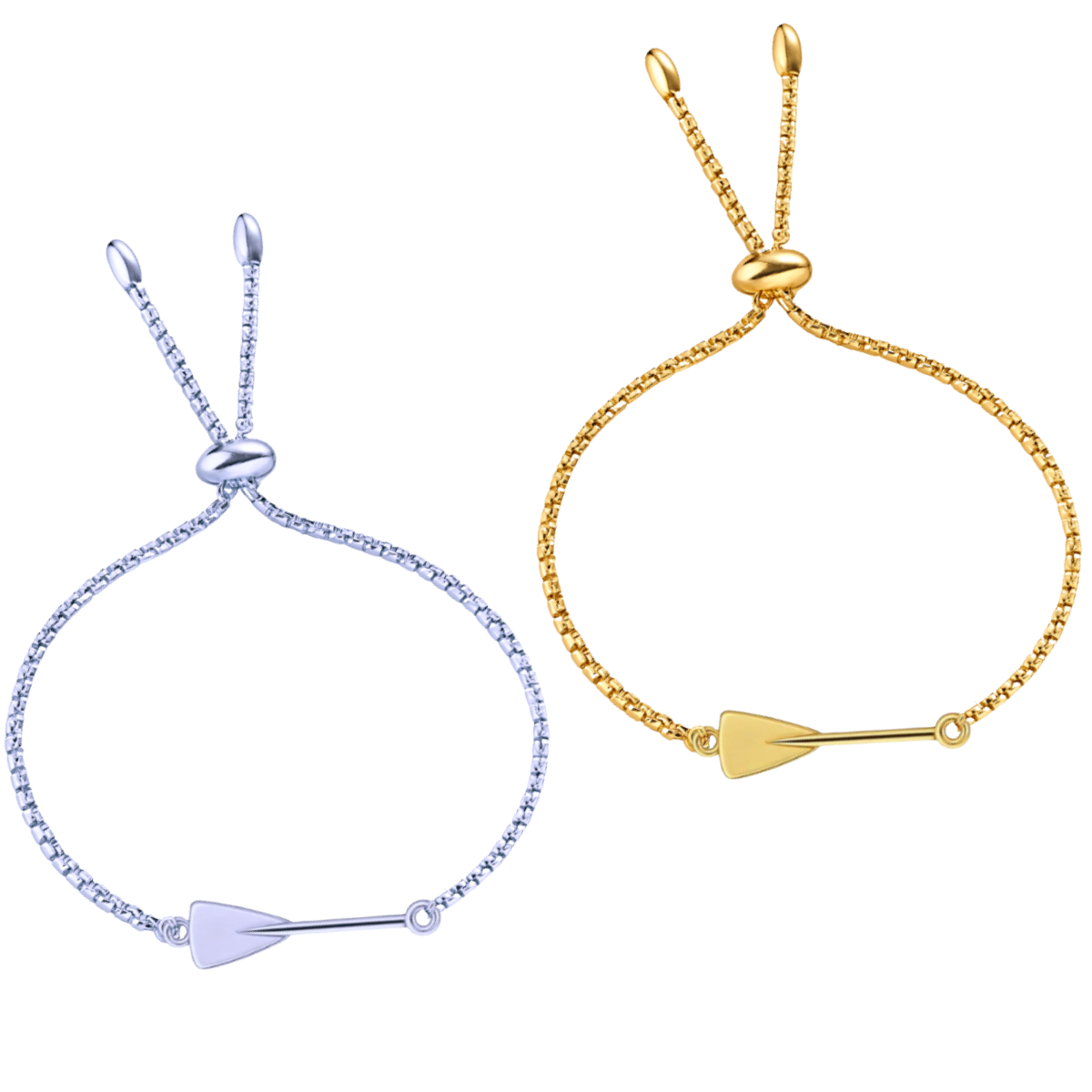 Rowing Charm Slider Bracelet