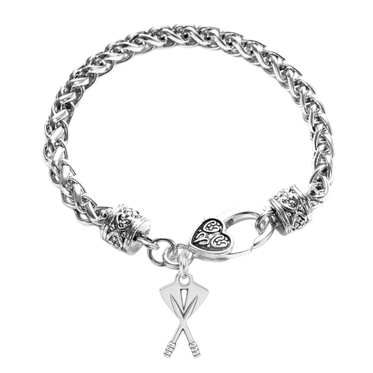 Rowing Oar Silver Rope Chain Bracelet