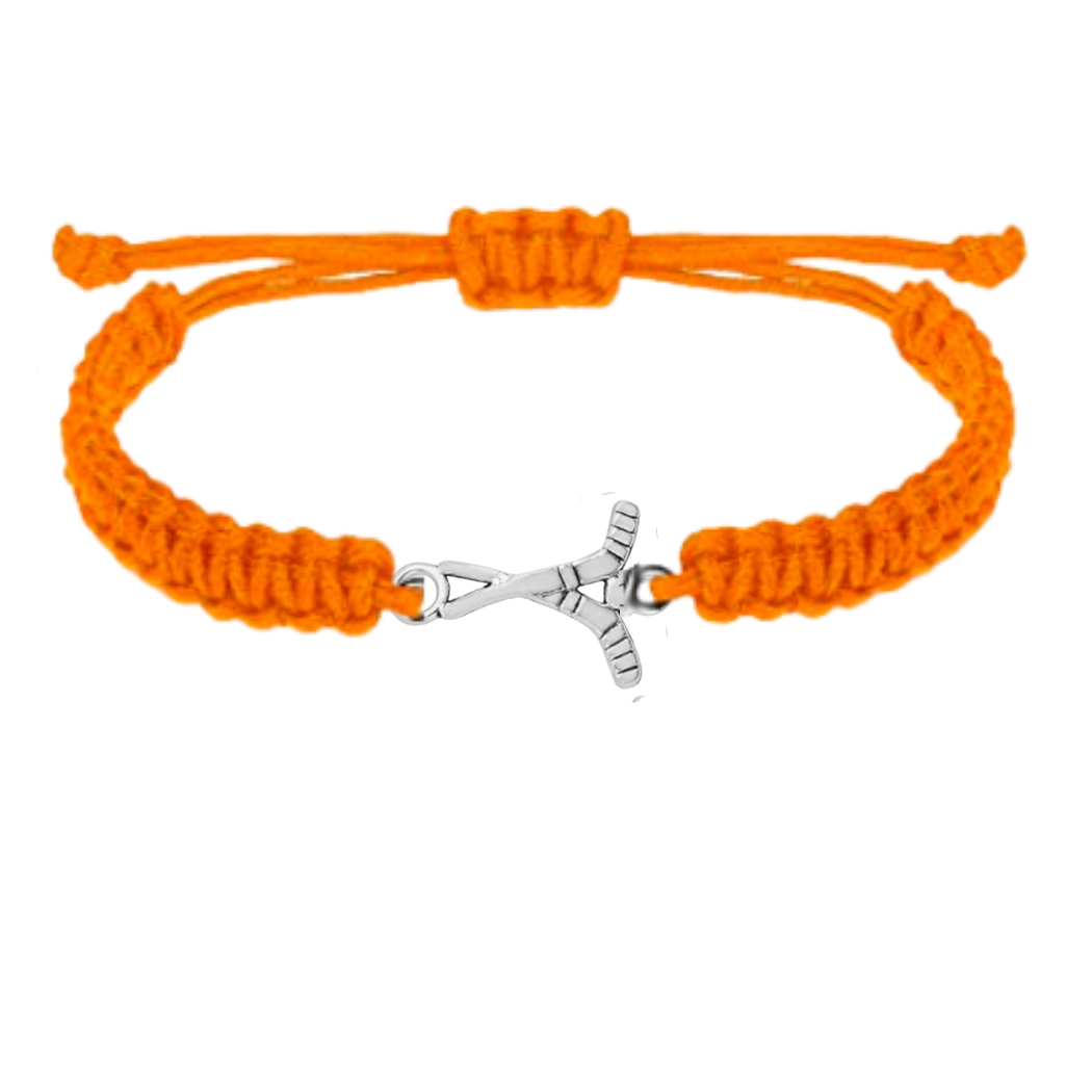 orange  Ice Hockey Bracelet