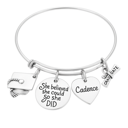 Personalized Engraved Graduation Bracelet