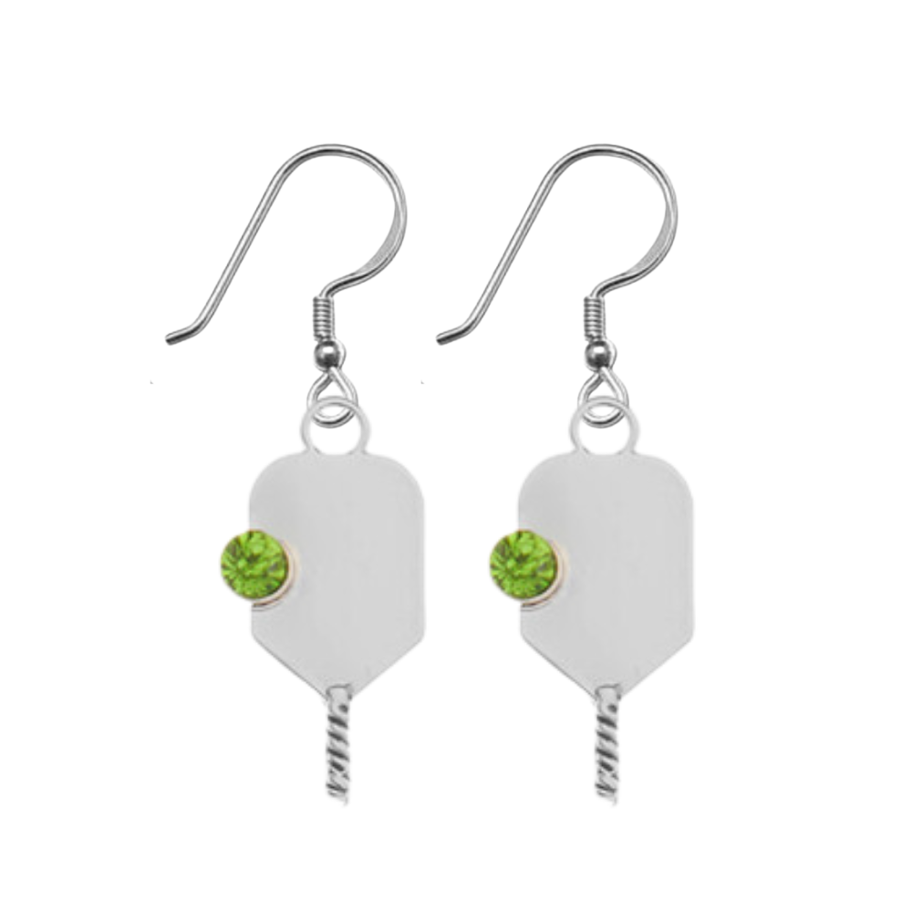 Pickleball Birthstone Earrings