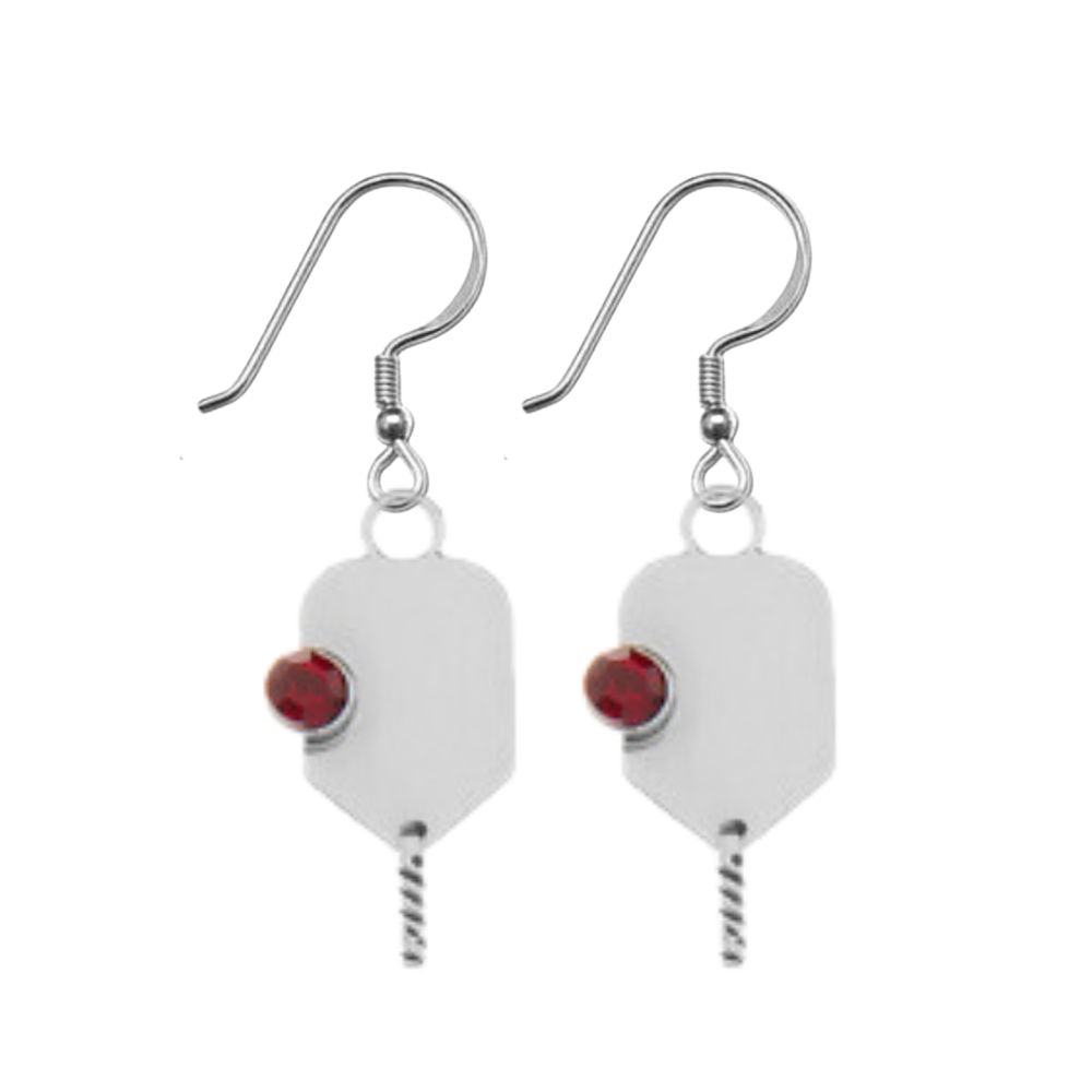 Pickleball Birthstone Earrings