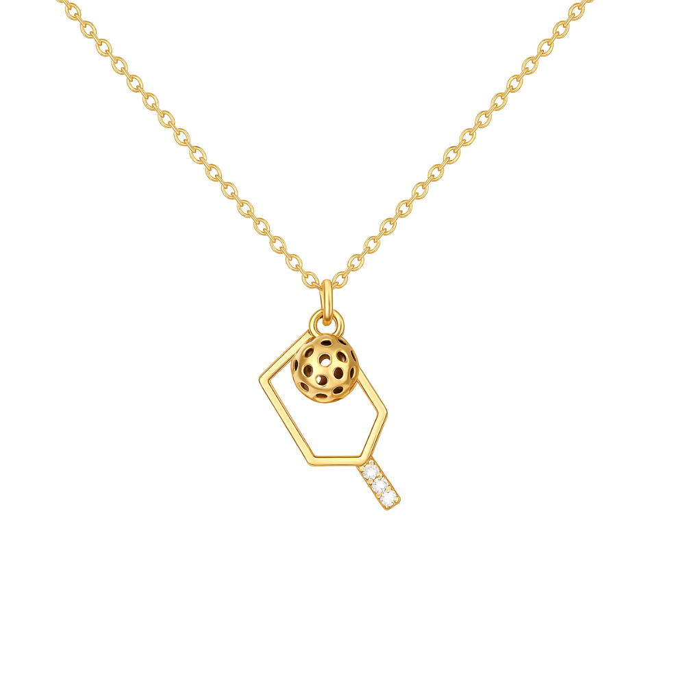 Pickleball Hanging Pendant Necklace - Pick Color