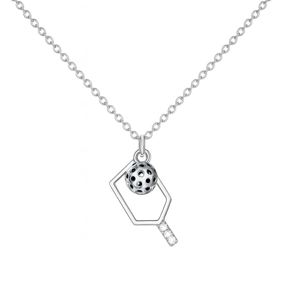 Pickleball Hanging Pendant Necklace - Pick Color