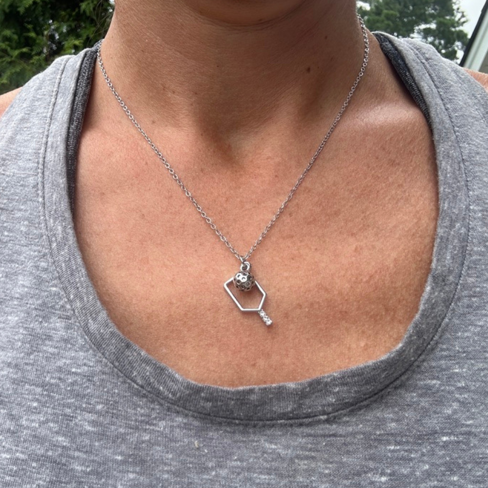 Pickleball Hanging Pendant Necklace - Pick Color