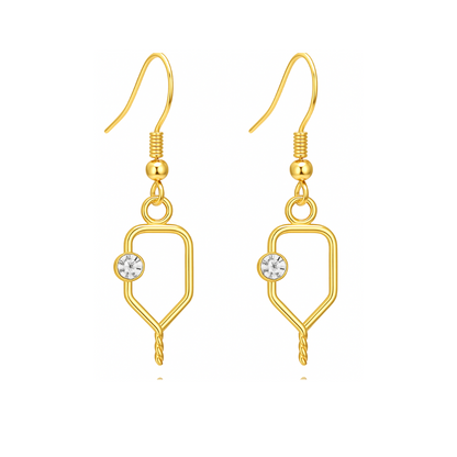 Pickleball Paddle CZ Earrings - Pick Color